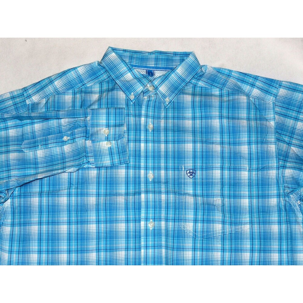 Ariat Pro Series Lyle Classic Men's Long Sleeve Button Down Shirt Size Large - Picture 2 of 16